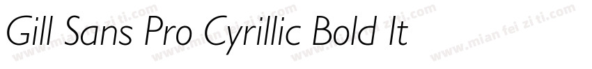Gill Sans Pro Cyrillic Bold Italic字体转换